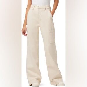 Joe’s Jeans Wide Leg High Rise Cargo Pants Size 30 Cream/Beige